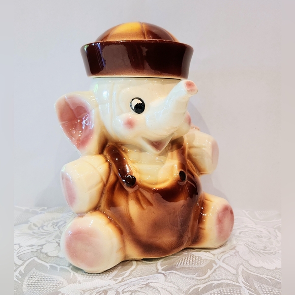 Rare VTG Elephant USA, 12" collectable cookie Jar. Read - Picture 2 of 14